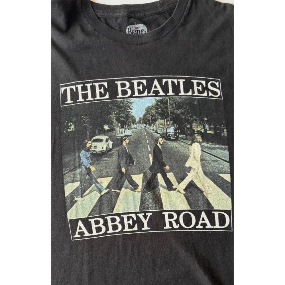 The Beatles Abbey Road T‎ Shirt Men's Large Black Graphic Band Tee